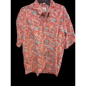Reyn‎ Spooner Hawaiian Shirt Mens XL One Fine Day Pattern Cotton Blend